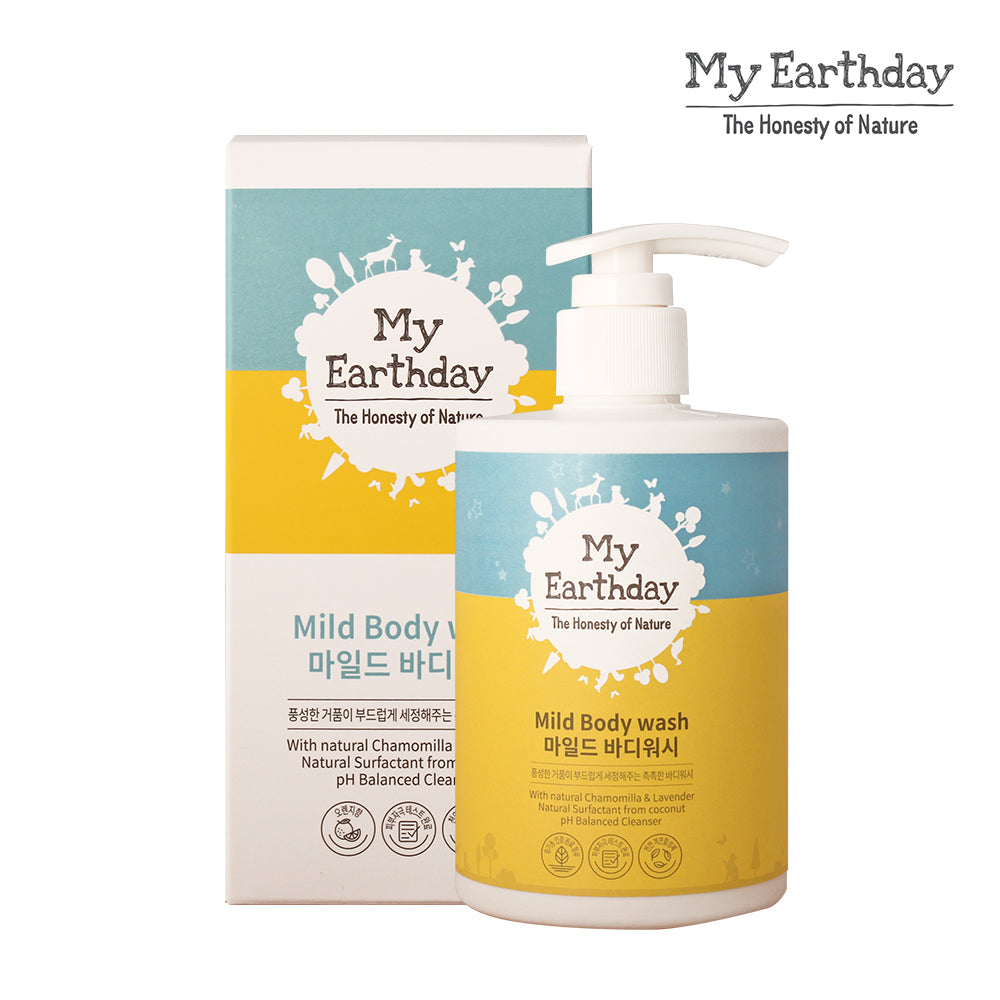 MyEarthday Mild Body Wash formulated for Baby & Kids, Hypoallergenic, Soothing & Moisturizing 300ml - Bloom Concept