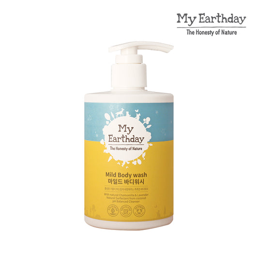 MyEarthday Mild Body Wash 300ml - formulated for Baby & Kids, Hypoallergenic, Soothing & Moisturizing - Bloom Concept