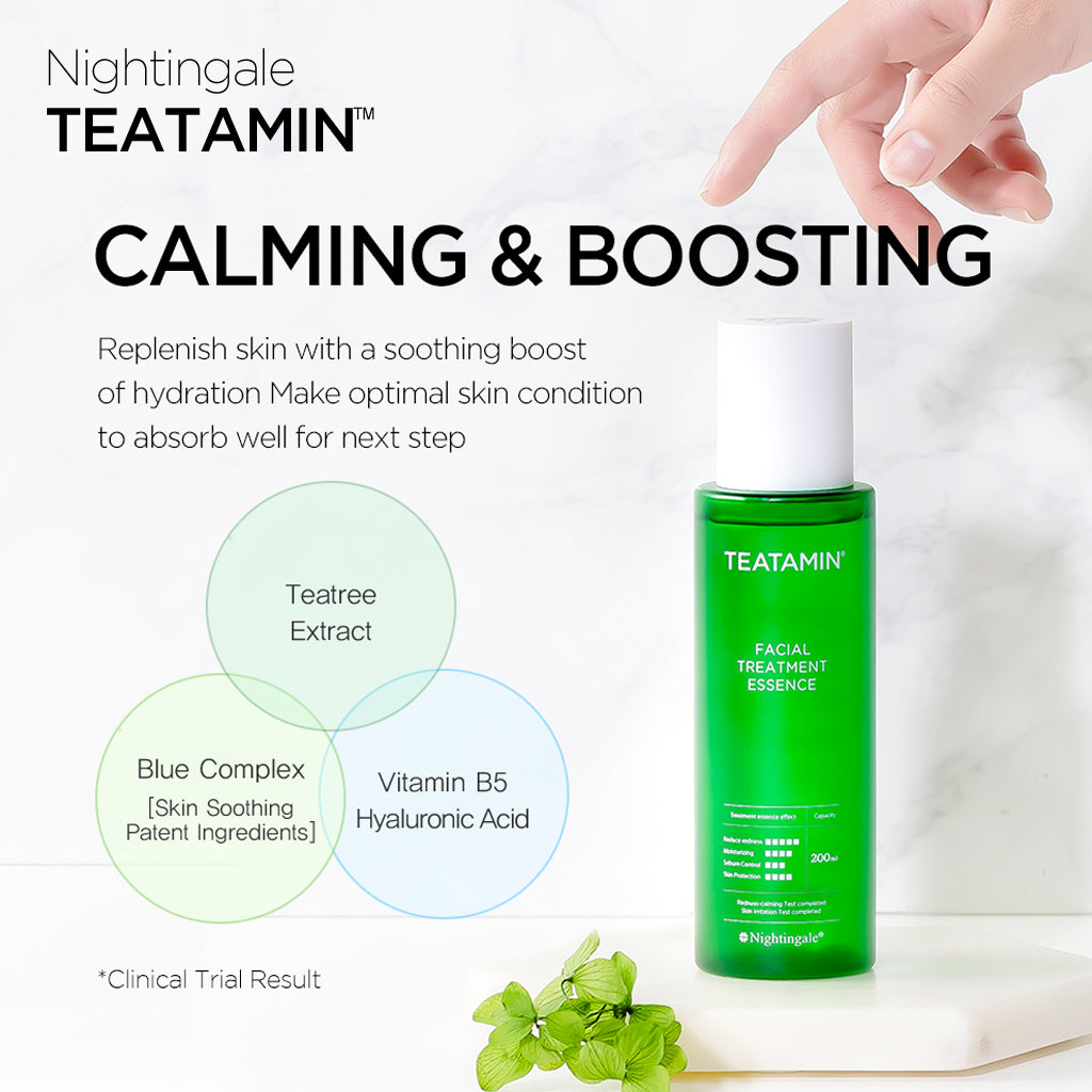 NIGHTINGALE Teatamin Facial Treatment Essence - 200ml for Radiant, Hydrated, and Youthful Skin - Bloom Concept