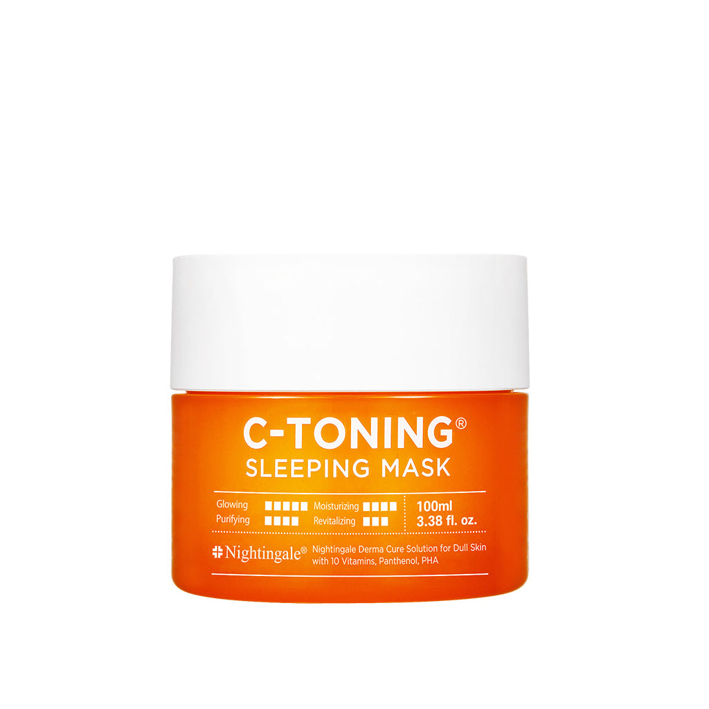 Nightingale C-Toning Sleeping Mask 100ml - Hydrating & Brightening for Clear, Glowing Skin, Korean Skincare, Vitamin Radiance Enhancement, Moisturizing Barrier - Bloom Concept