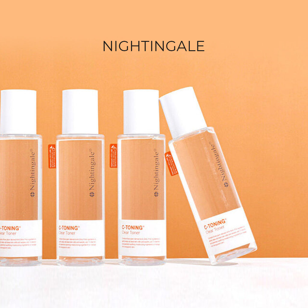 Nightingale C-Toning Clear Toner -AHA, BHA, PHA, Vitamin C, Exfoliating Toner, Korean Skincare 200ml - Bloom Concept