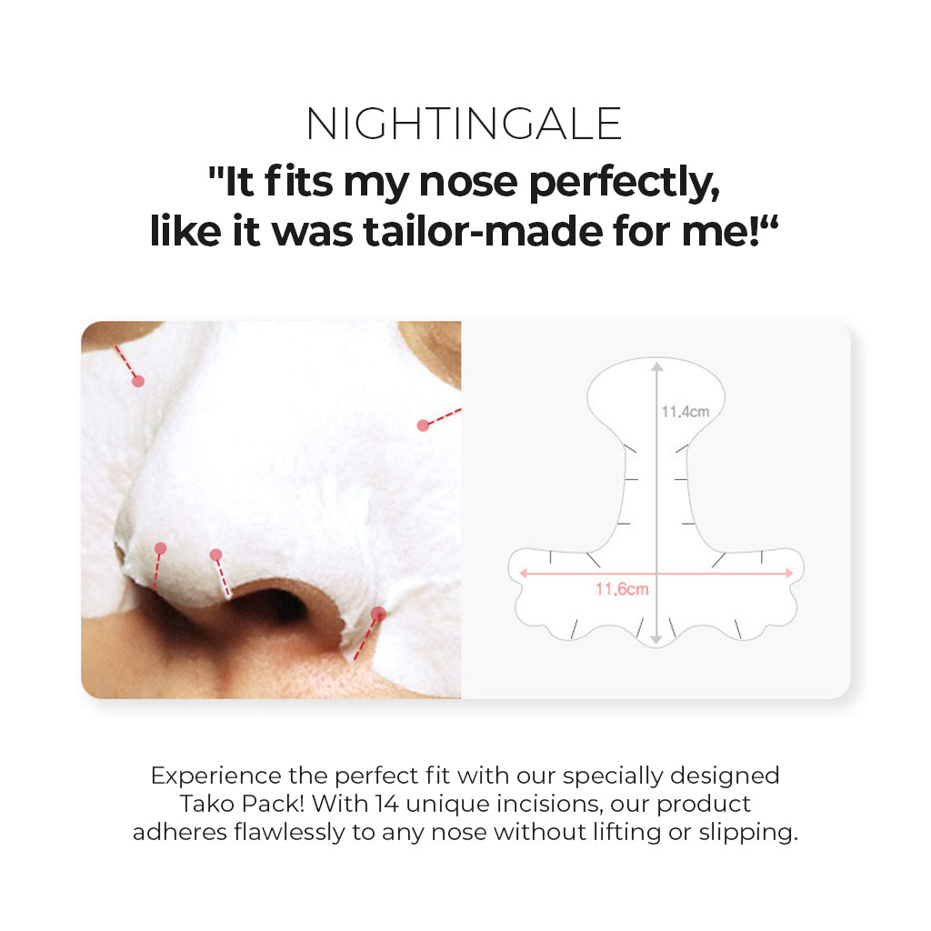 NIGHTINGALE Tako Pack - 3-Step Blackhead & Whiteheads Clear Solution for Nose and Forehead (3 Sets of 3) - Bloom Concept