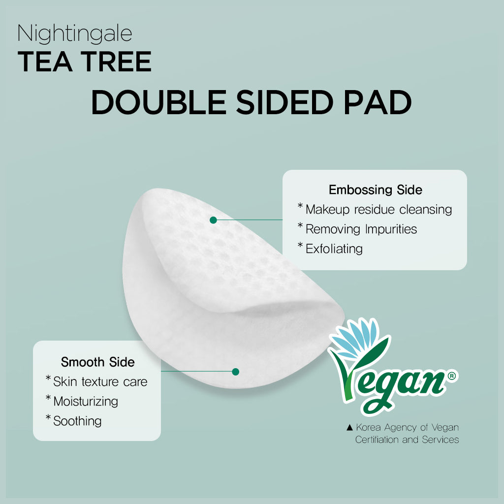 NIGHTINGALE Tea Tree Calming Pad - Gentle Soothing and Calming Solution for Your Skin (60 Pads) - Bloom Concept