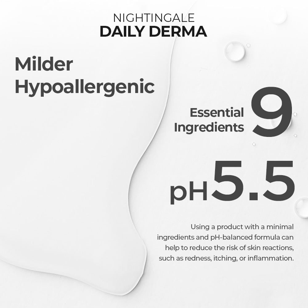 Nightingale Daily Derma Cleansing Water (Mild Acid) for Gentle and Effective Skin Cleansing 300ml - Bloom Concept
