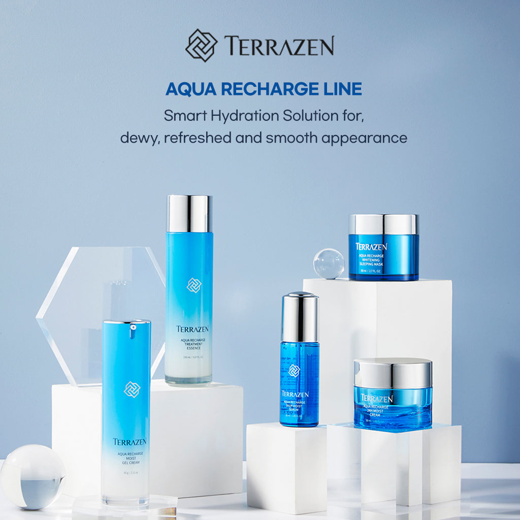TERRAZEN Aqua Recharge Treatment Mask (10ea) Hydrating Hyaluronic facial water bomb treatment mask; enjoy endless moisture & barrier care - Bloom Concept