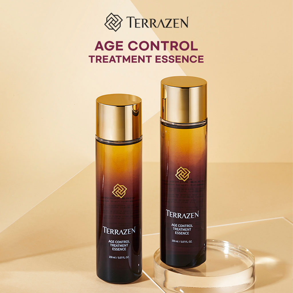 TERRAZEN Age Control Treatment Essence: A Multi-purpose Formula for Bouncy, Luminous Skin (30ml/150ml) Anti-aging, Firming, Brightening, Elasticity, and Luminous Skin in One Bottle - Bloom Concept