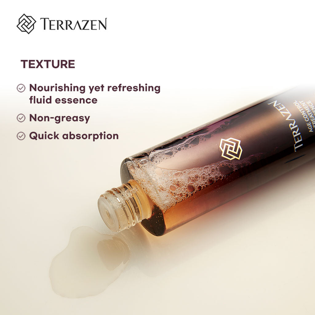 TERRAZEN Age Control Treatment Essence: A Multi-purpose Formula for Bouncy, Luminous Skin (30ml/150ml) Anti-aging, Firming, Brightening, Elasticity, and Luminous Skin in One Bottle - Bloom Concept