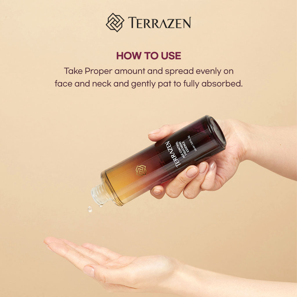 TERRAZEN Age Control Treatment Essence: A Multi-purpose Formula for Bouncy, Luminous Skin (30ml/150ml) Anti-aging, Firming, Brightening, Elasticity, and Luminous Skin in One Bottle - Bloom Concept