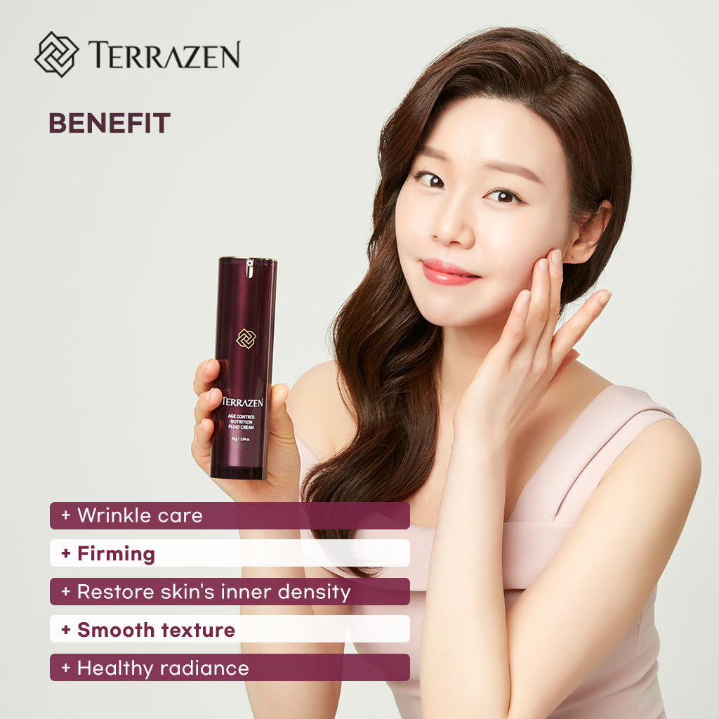 TERRAZEN Age Control Nutrition Fluid Cream: Soft, Restorative Cream that Boosts Inner Density and Creates a Smooth, Radiant Complexion 15ml/55g - Bloom Concept