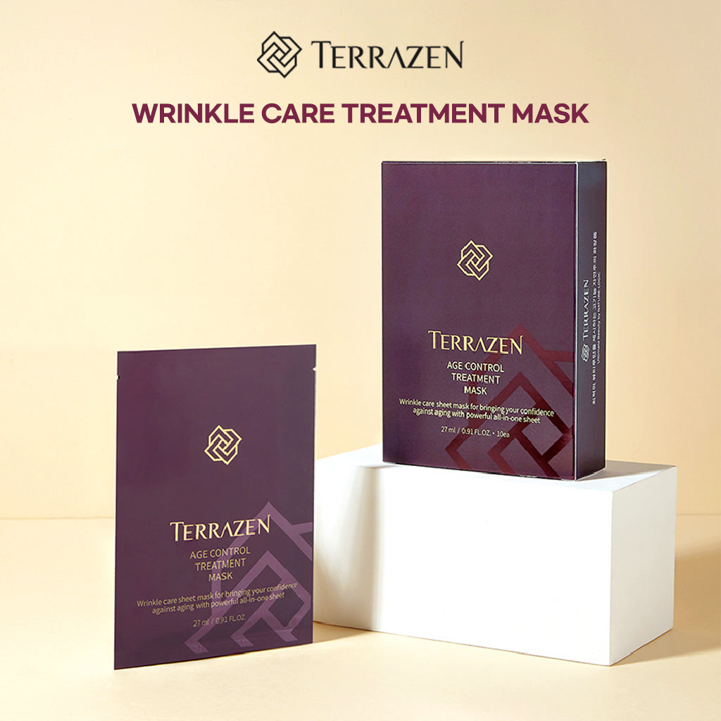 TERRAZEN Age Control Treatment Sheet Mask - 10 Pack, Anti-Aging, Firming, Lifting, Deep Moisturizing - Bloom Concept