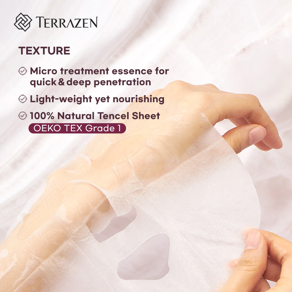 TERRAZEN Age Control Treatment Sheet Mask - 10 Pack, Anti-Aging, Firming, Lifting, Deep Moisturizing - Bloom Concept