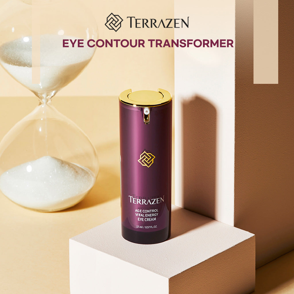 TERRAZEN Age Control Vital Energy Eye Cream: Plant Stem Cell, Real Protein, Hyaluronic Acid & Vitamin Infused Formula (17ml) - Bloom Concept