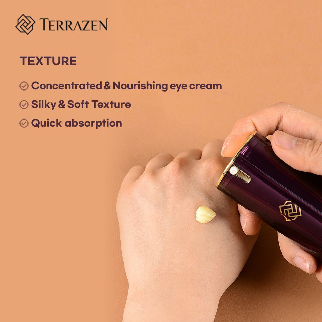 TERRAZEN Age Control Vital Energy Eye Cream: Plant Stem Cell, Real Protein, Hyaluronic Acid & Vitamin Infused Formula (17ml) - Bloom Concept
