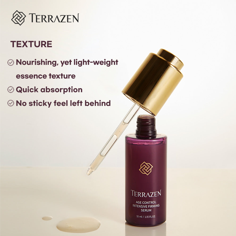 TERRAZEN Age Control Intensive Firming Serum: Micro-Nutrition for Firm, Youthful Skin with Peptide & Collagen (55ml) - Bloom Concept
