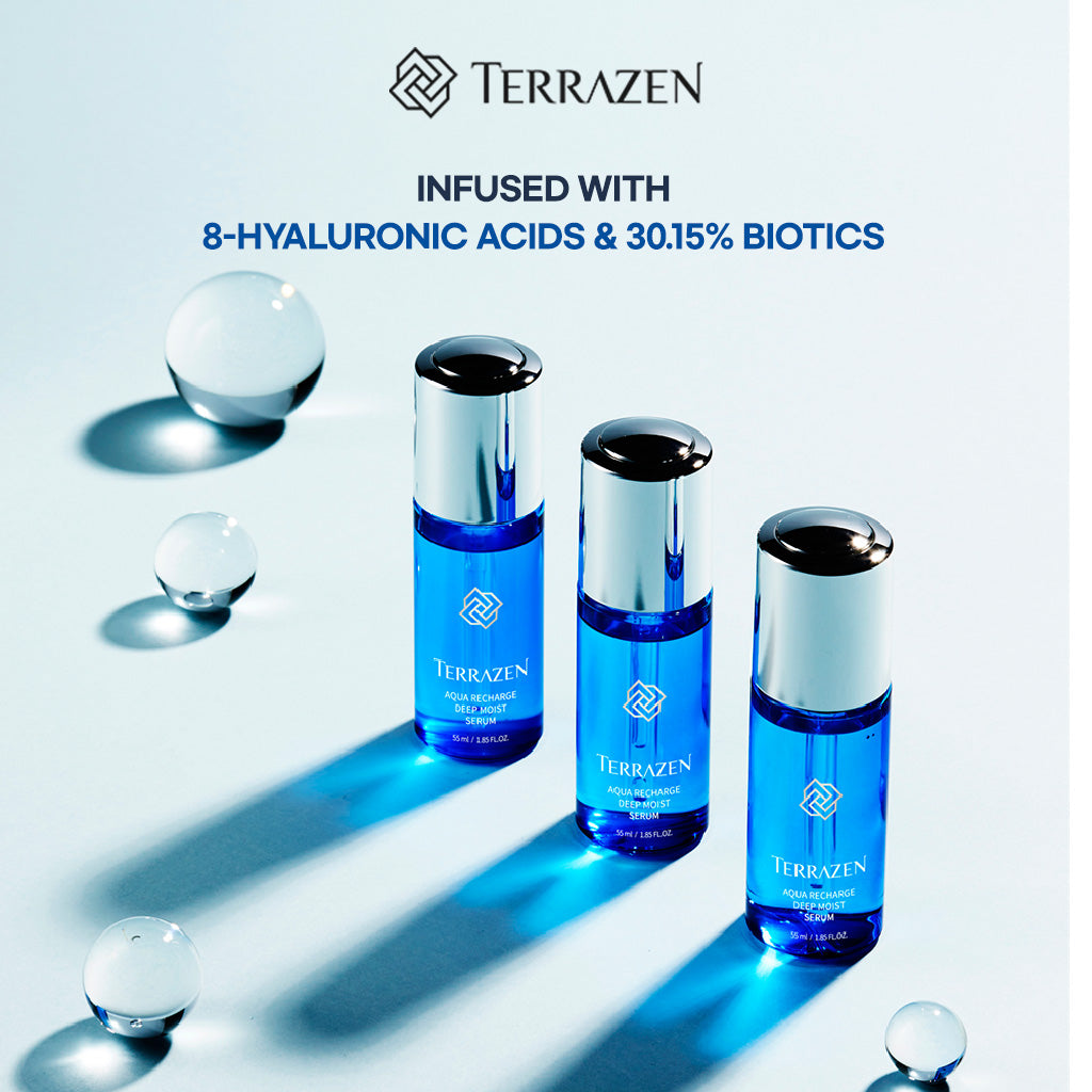 TERRAZEN Aqua Recharge Deep Moisturizing Serum 55g and Balancing Aqua Gel Cream - Bloom Concept