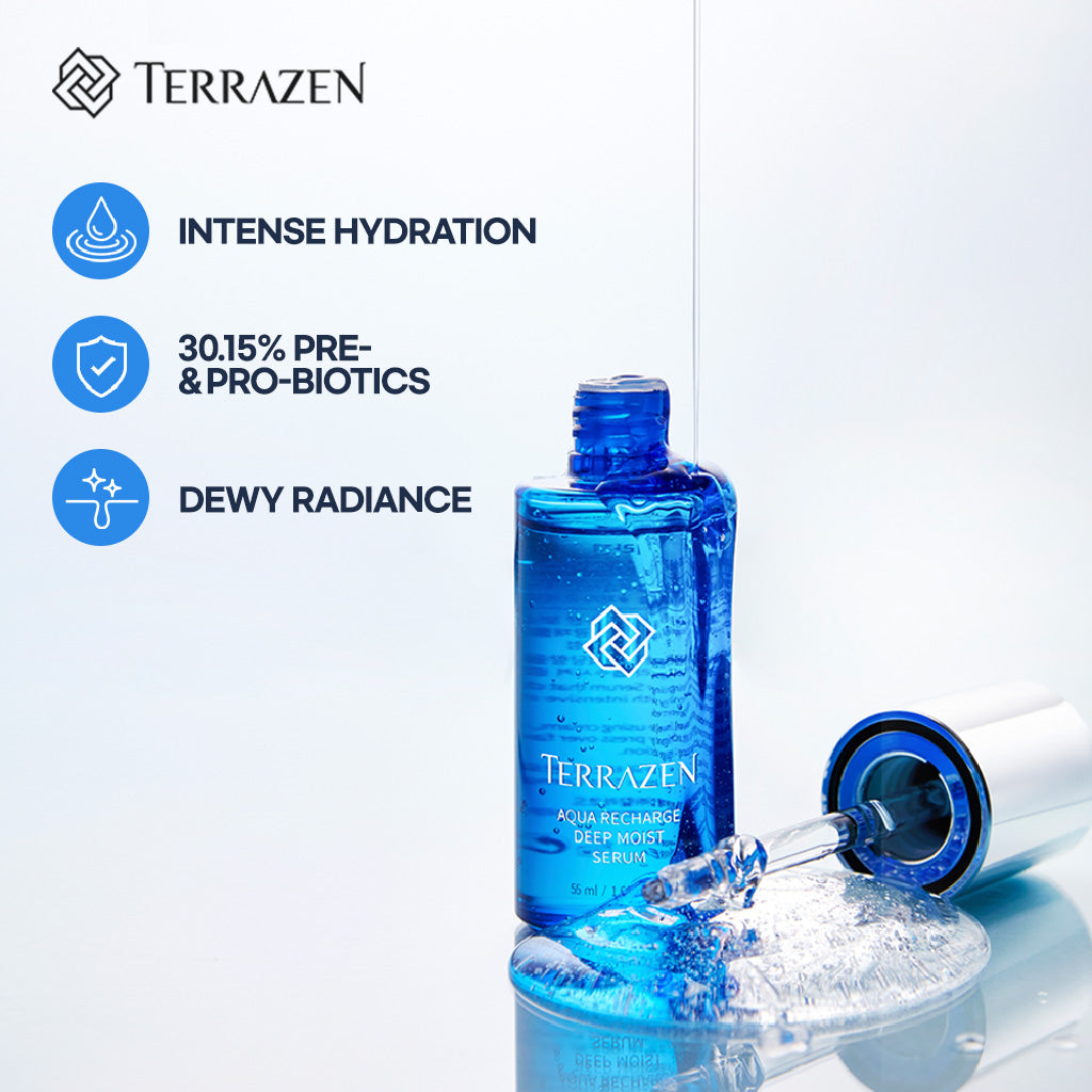 TERRAZEN Aqua Recharge Deep Moisturizing Serum 55g and Balancing Aqua Gel Cream - Bloom Concept
