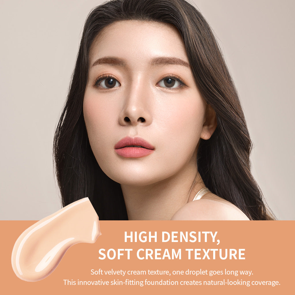 TERRAZEN Long Wear Foundation: Weightless, Buildable Coverage for a Flawless, Natural Radiance - Korean Beauty Makeup Must-Have (30ml) - Bloom Concept