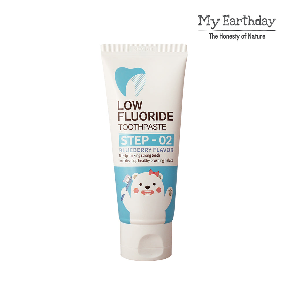 MyEarthday Alpha Care Plus Toothpaste STEP 2 (Low fluorine) formulated for Baby & Kids, Blueberry Flavour 3.2ml - Bloom Concept