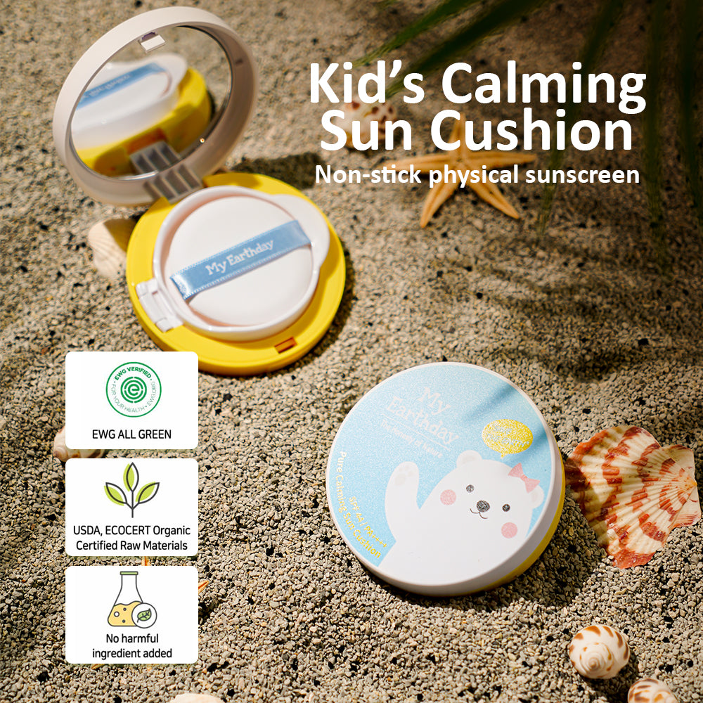 MyEarthday Pure Calming Sun Cushion formulated for Baby & Kids 15g - Bloom Concept