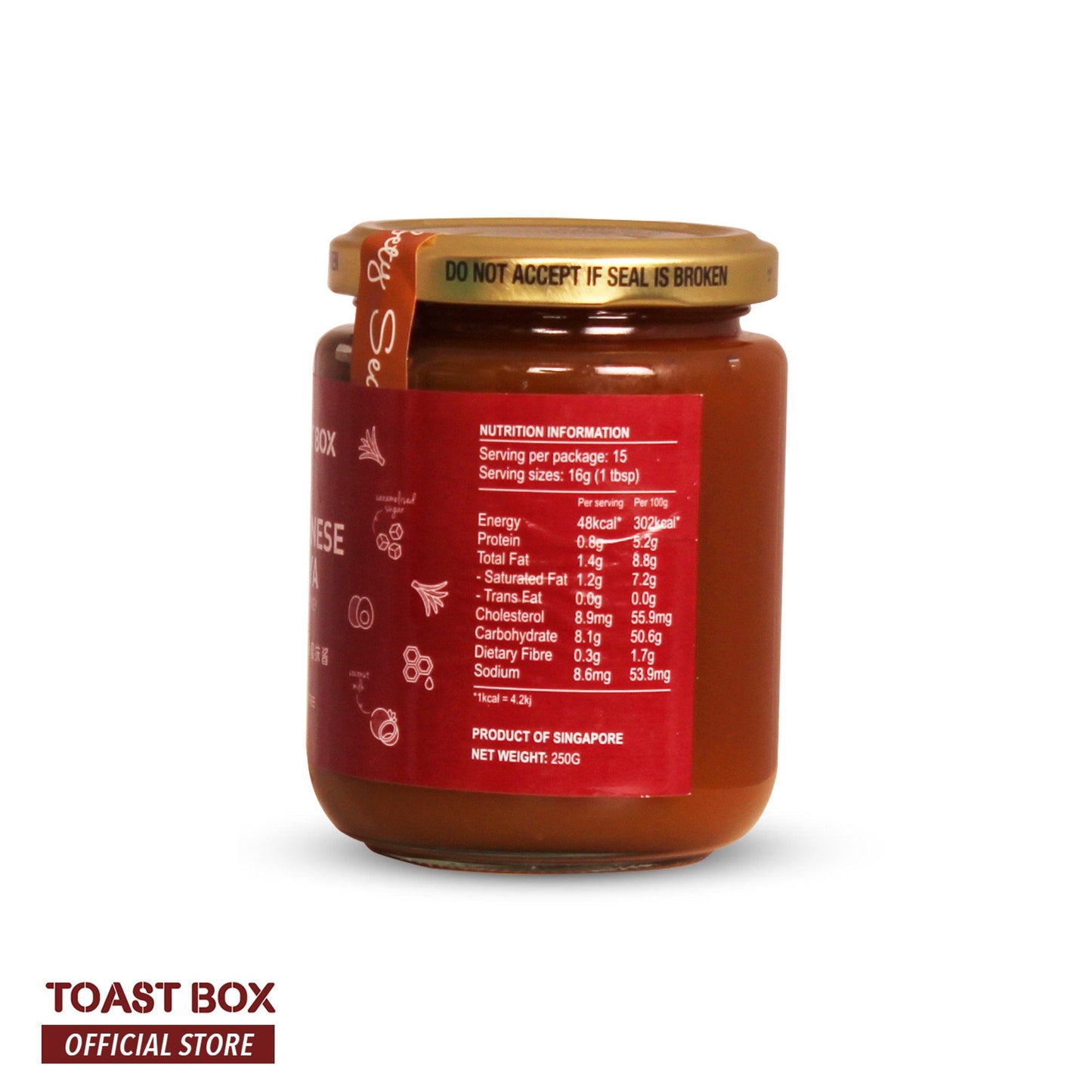 [Toast Box] Hainanese Kaya with Honey 250gm - Bloom Concept