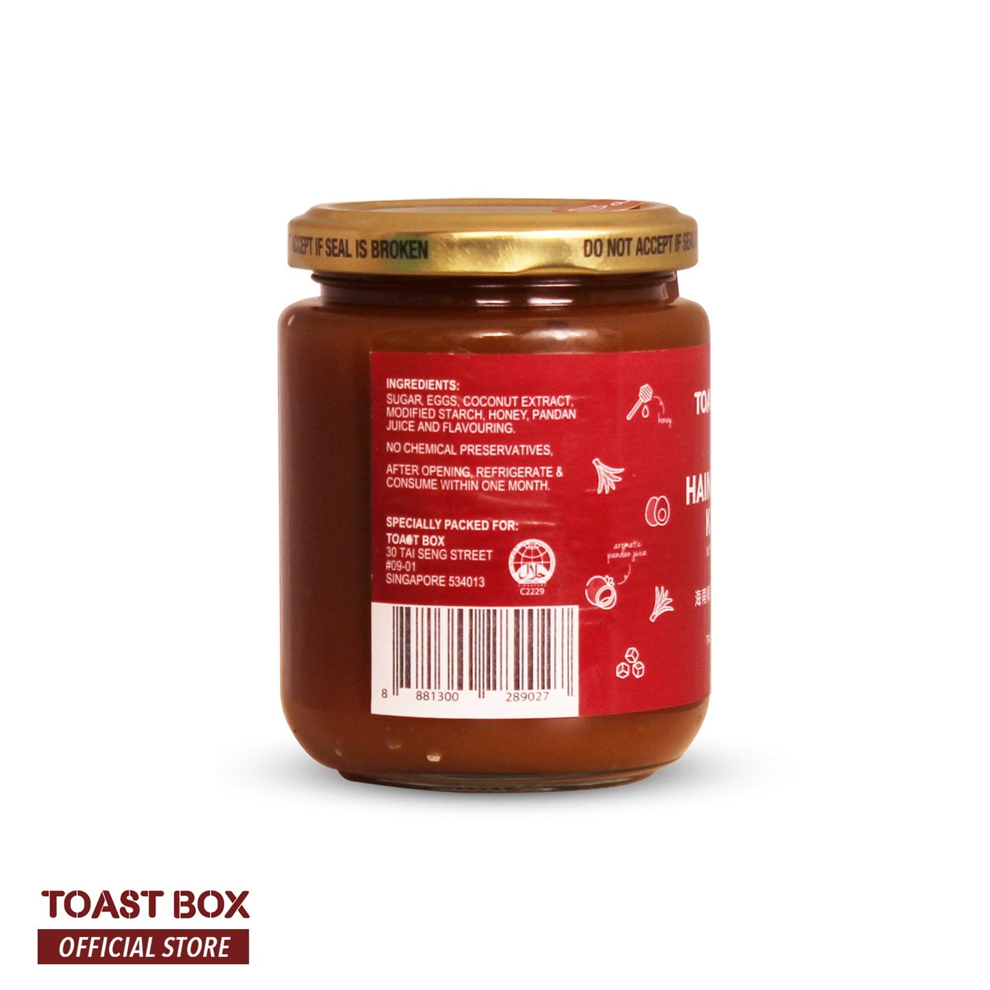 [Toast Box] Hainanese Kaya with Honey 250gm - Bloom Concept