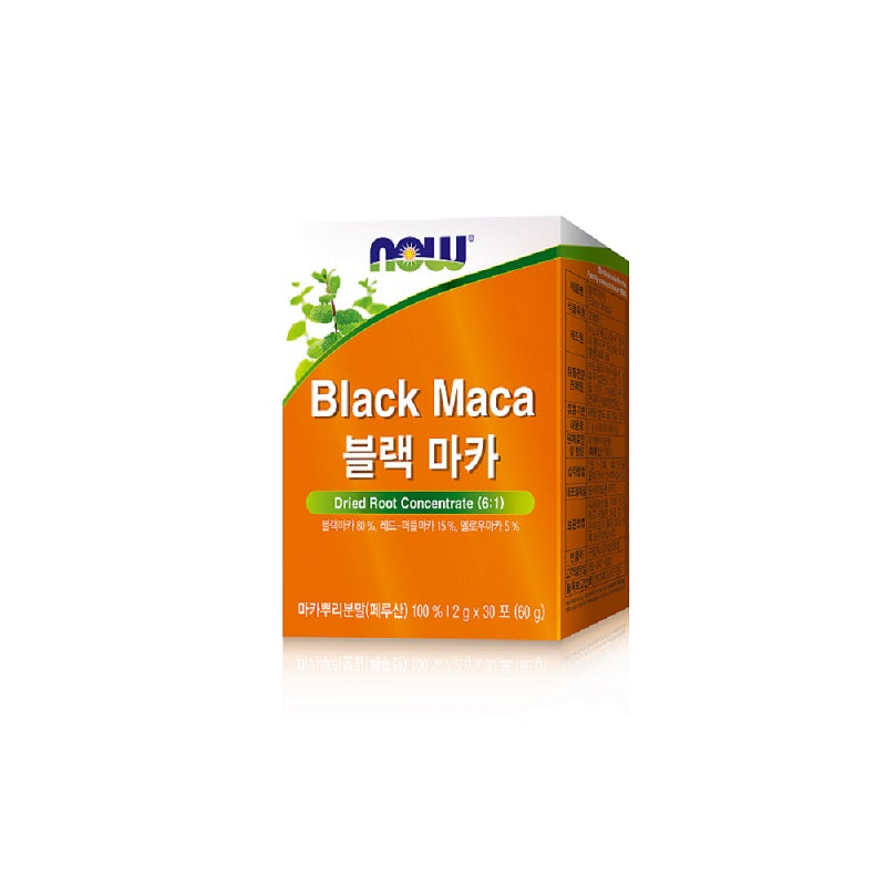 (Best by 08/24) Now Foods Performance Black Maca (2g x 30 Sachets) - Energy and Stamina Support - Bloom Concept