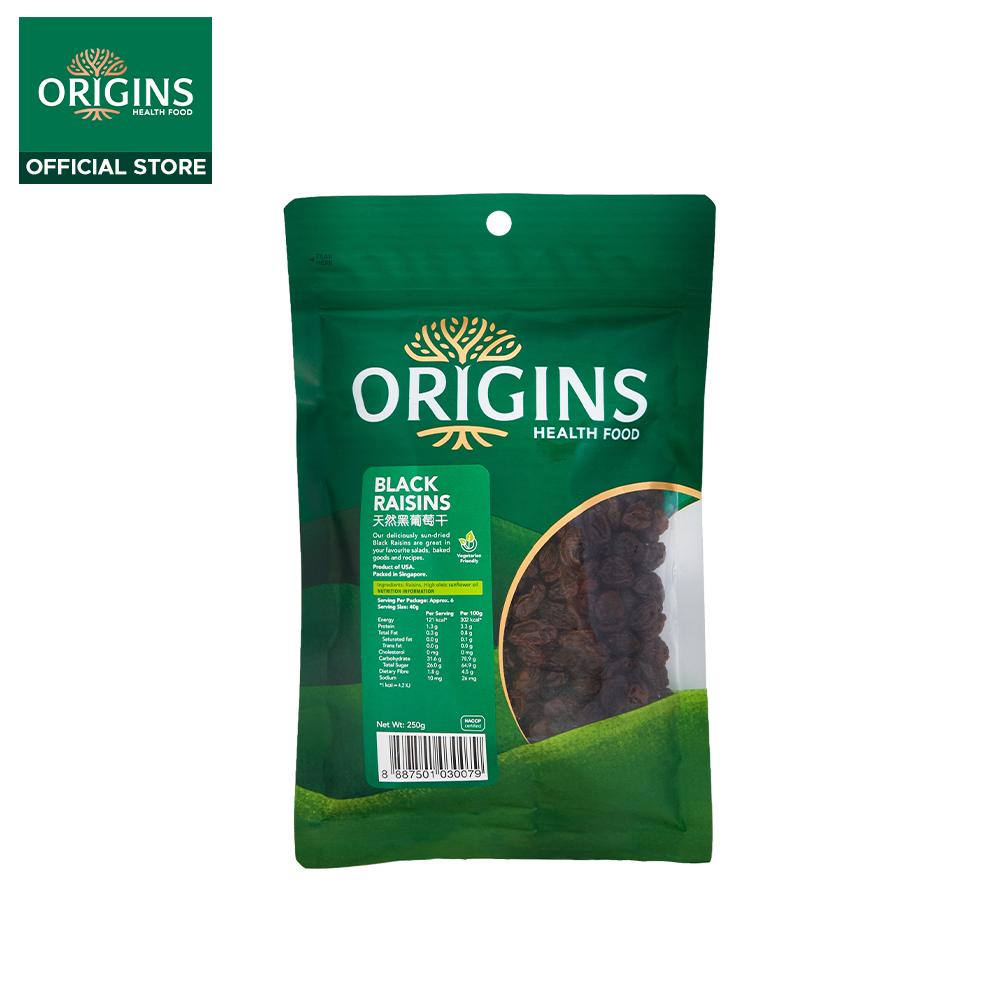 Origins Health Food Natural Dried Fruit Black Raisins USA 250G - Bloom Concept