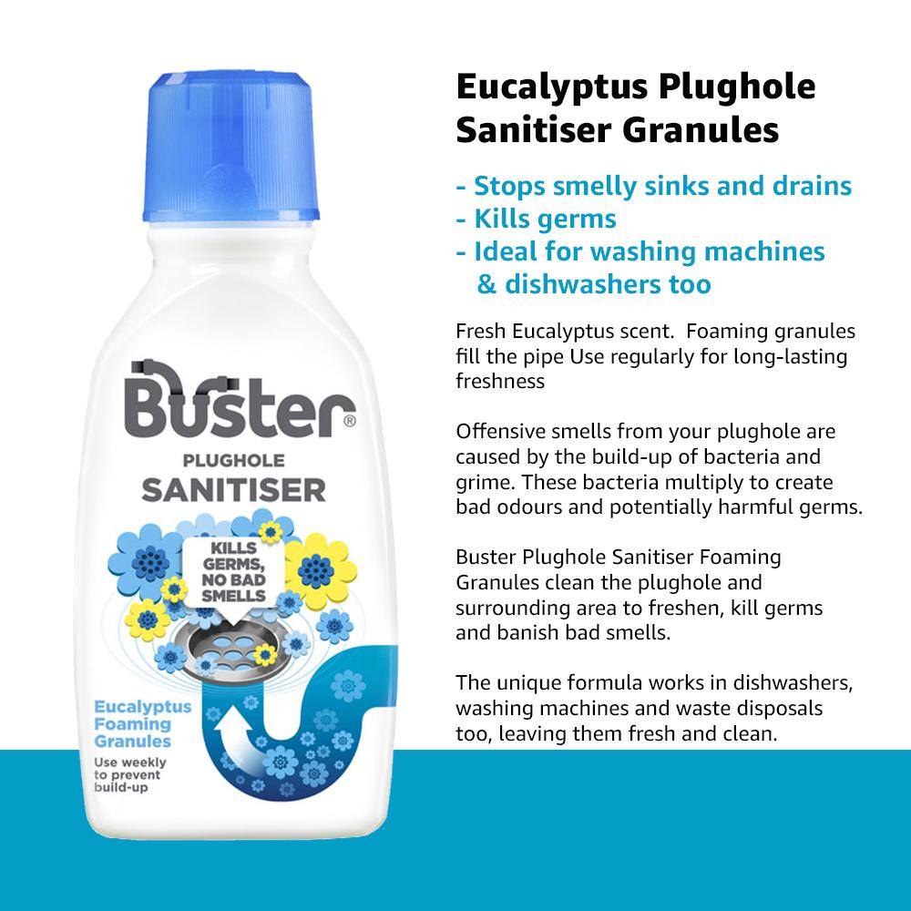 BUSTER Plughole Sanitiser Eucalyptus 300g - Bloom Concept