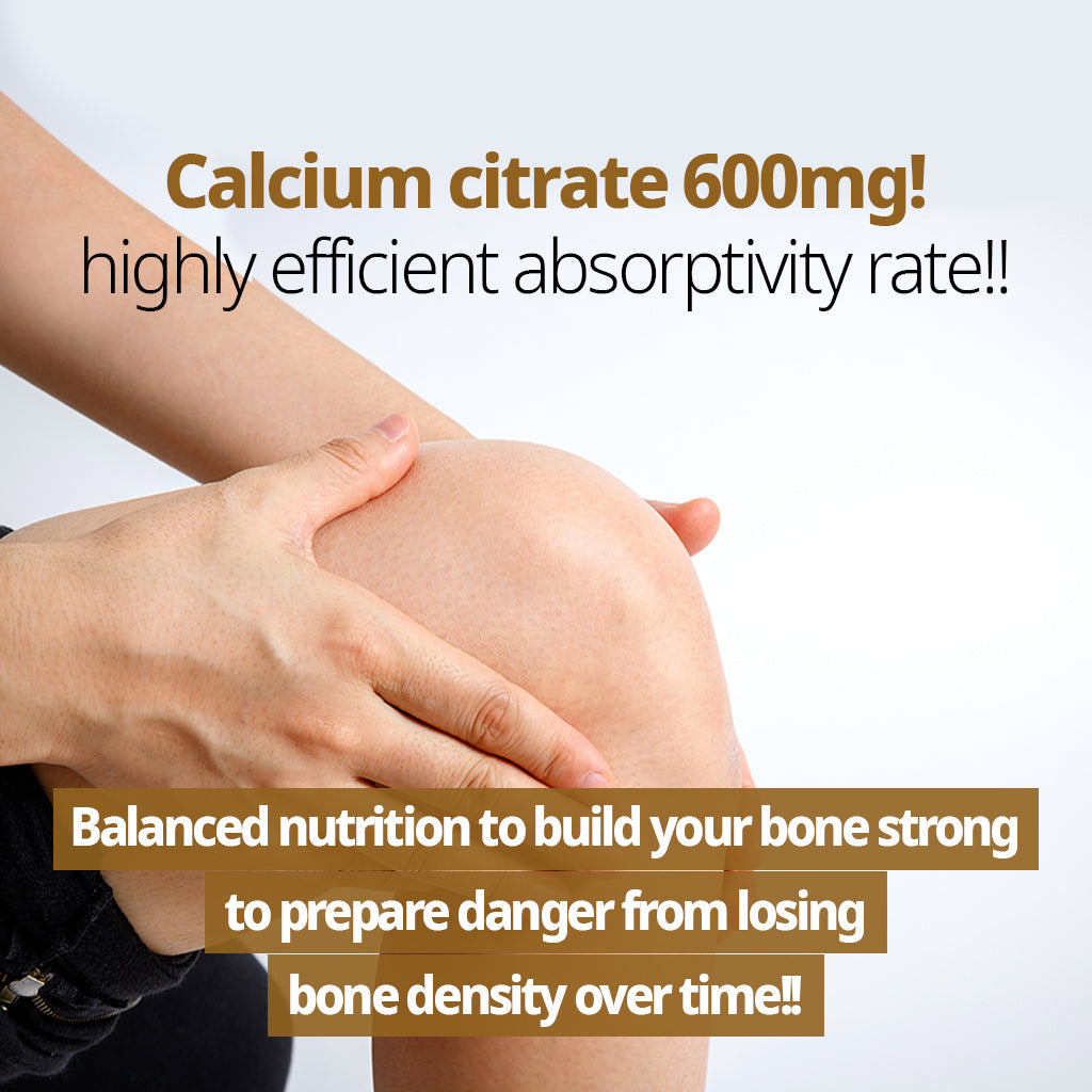Dr. Elizabeth's Citric Acid - Calcium Citrate + Magnesium + Vitamin D-3 - 1,350mg x 120 Tablets for Optimal Nutrition for Bone Health - Bloom Concept
