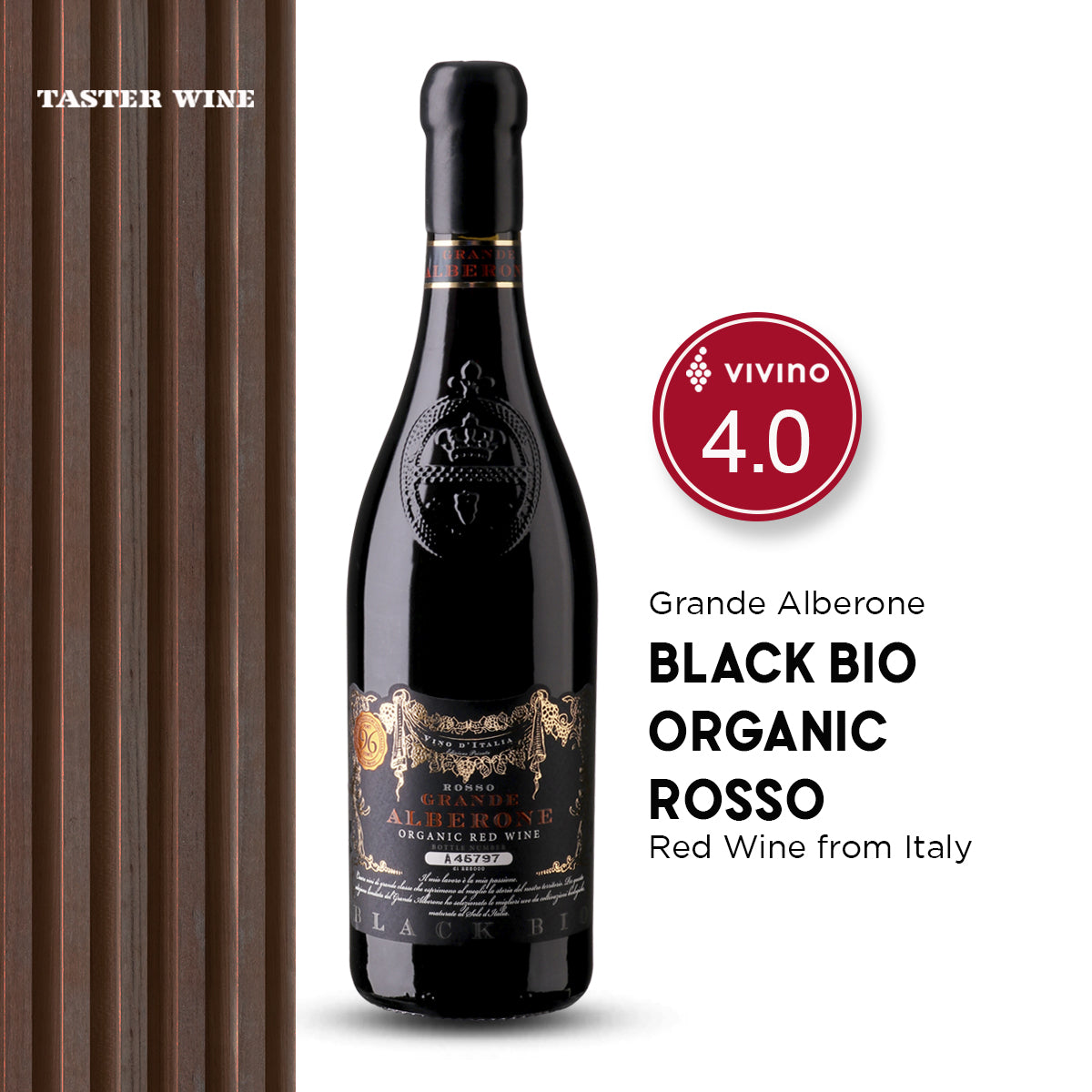 Grande Alberone Black Bio Vino Rosso d'Italia - Bloom Concept