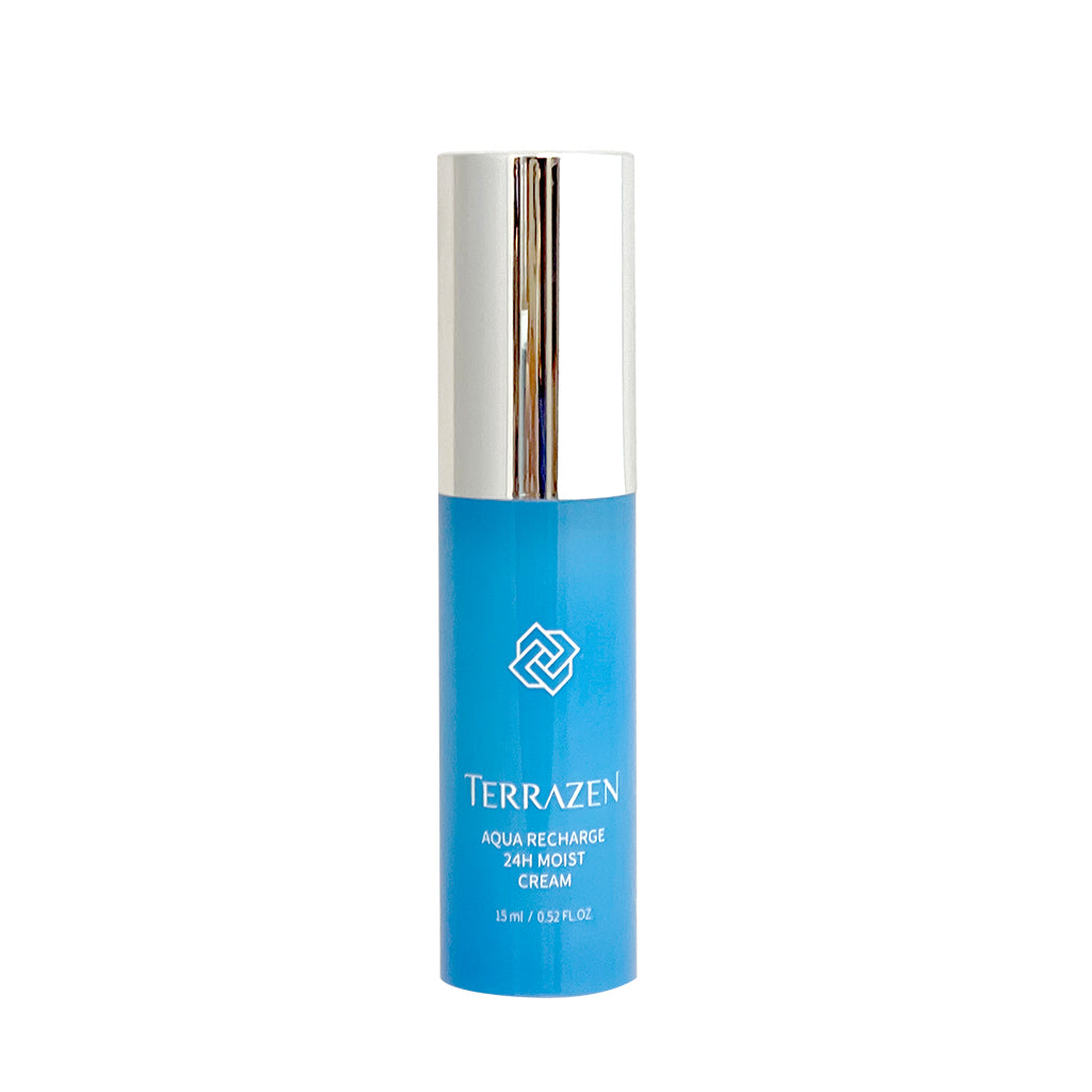 TERRAZEN AQUA RECHARGE 24H MOIST CREAM 24Hr lasting hydration - Dual Biotics, Hyaluronic Acids for ultimate hydration and nourishment 15ml/50ml - Bloom Concept