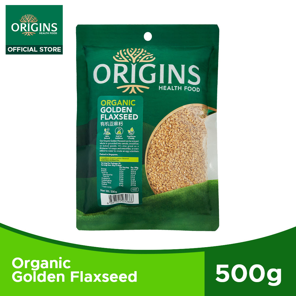 Origins Health Food Organic Golden Flaxseed 500G - Bloom Concept