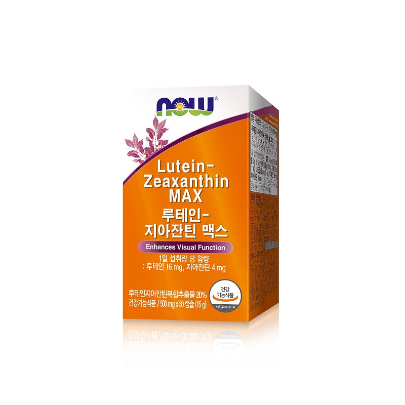 NOW FOODS Lutein Zeaxanthin MAX 500mg 30 Capsules For Improved Vision Support - Bloom Concept
