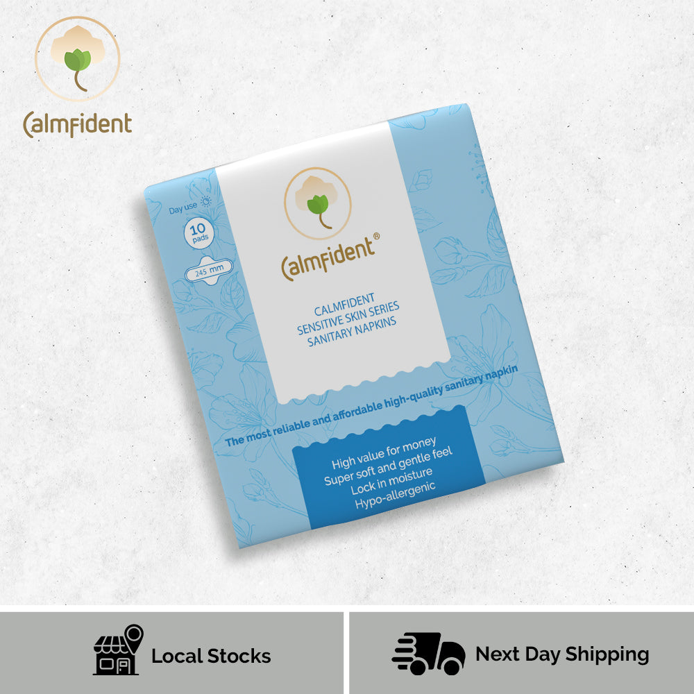 Calmfident Day Use *Sensitive Skin Series* Sanitary Napkin Pads 245mm (10pcs) - Bloom Concept