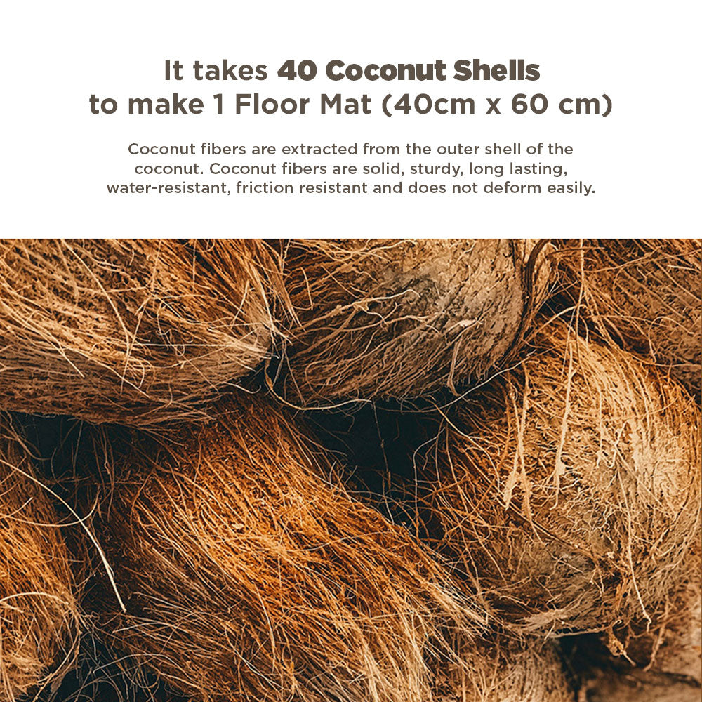 [Morilins Home] Coconut Husk Entrance Floor Mat - Large, Durable, and Eco-Friendly Mat for Your Home or Business - Provides Efficient Scrubbing Action for Clean and Tidy Floors - Bloom Concept