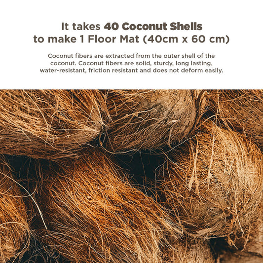 [Morilins Home] Coconut Husk Entrance Floor Mat - Large, Durable, and Eco-Friendly Mat for Your Home or Business - Provides Efficient Scrubbing Action for Clean and Tidy Floors - Bloom Concept