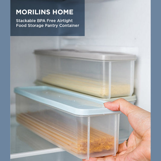 [Morilins Home] Set-of-3 Minimalist Design Stackable Food Storage Organizer/Containers, a pantry must-have - BPA-Free, Space-Saving in Stylish Khaki - Bloom Concept