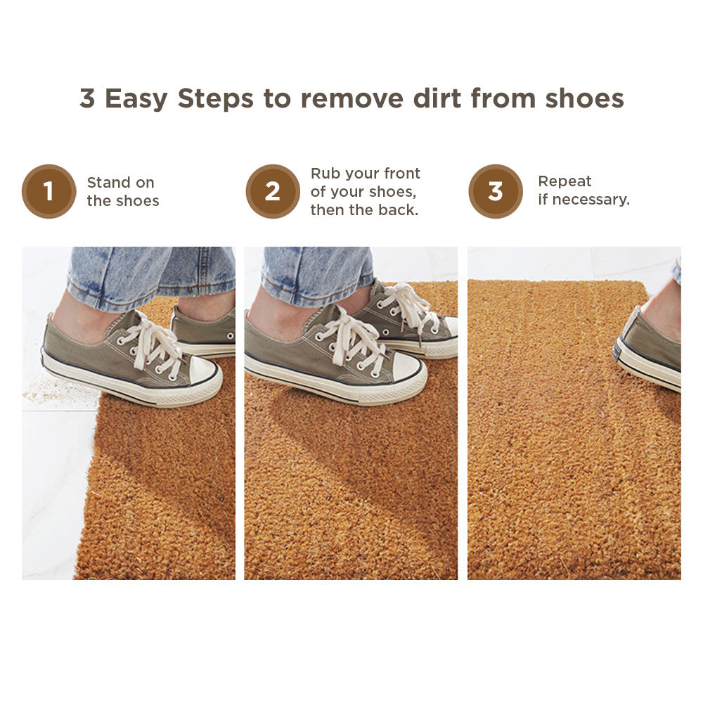 [Morilins Home] Coconut Husk Entrance Floor Mat - Large, Durable, and Eco-Friendly Mat for Your Home or Business - Provides Efficient Scrubbing Action for Clean and Tidy Floors - Bloom Concept