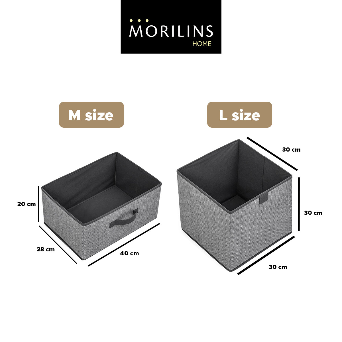 [Morilins Home] Contemporary Collapsible Rigid Rectangle Woven Storage Bin With Pull Handle, A Space-Saving & Convenient Organization on Shelves - Bloom Concept