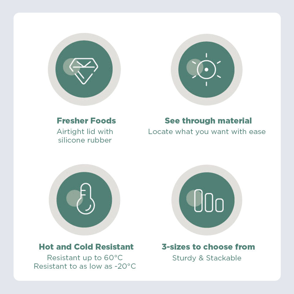 [Morilins Home] Airtight Food Storage Containers, BPA Free Plastic Food Grade Containers with silicone seal lids, for Kitchen Pantry Organization and Storage - Bloom Concept