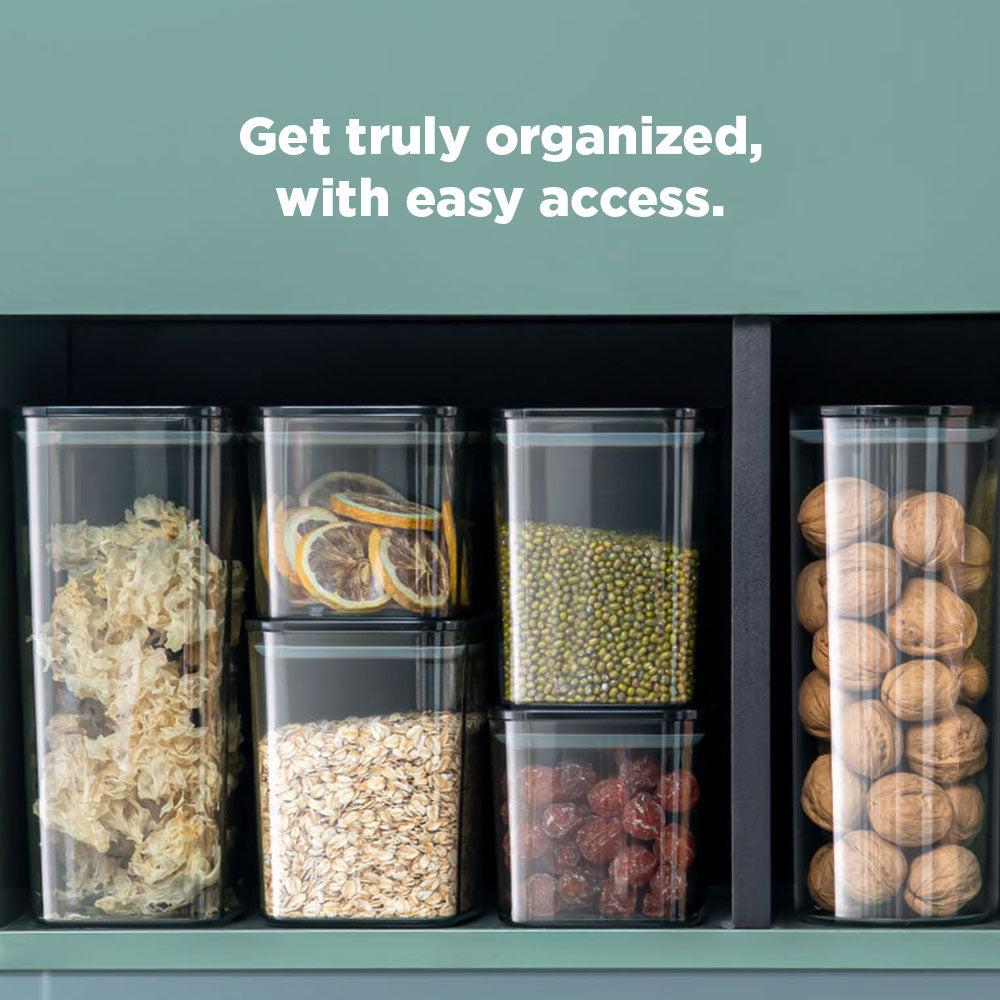 [Morilins Home] Airtight Food Storage Containers, BPA Free Plastic Food Grade Containers with silicone seal lids, for Kitchen Pantry Organization and Storage - Bloom Concept