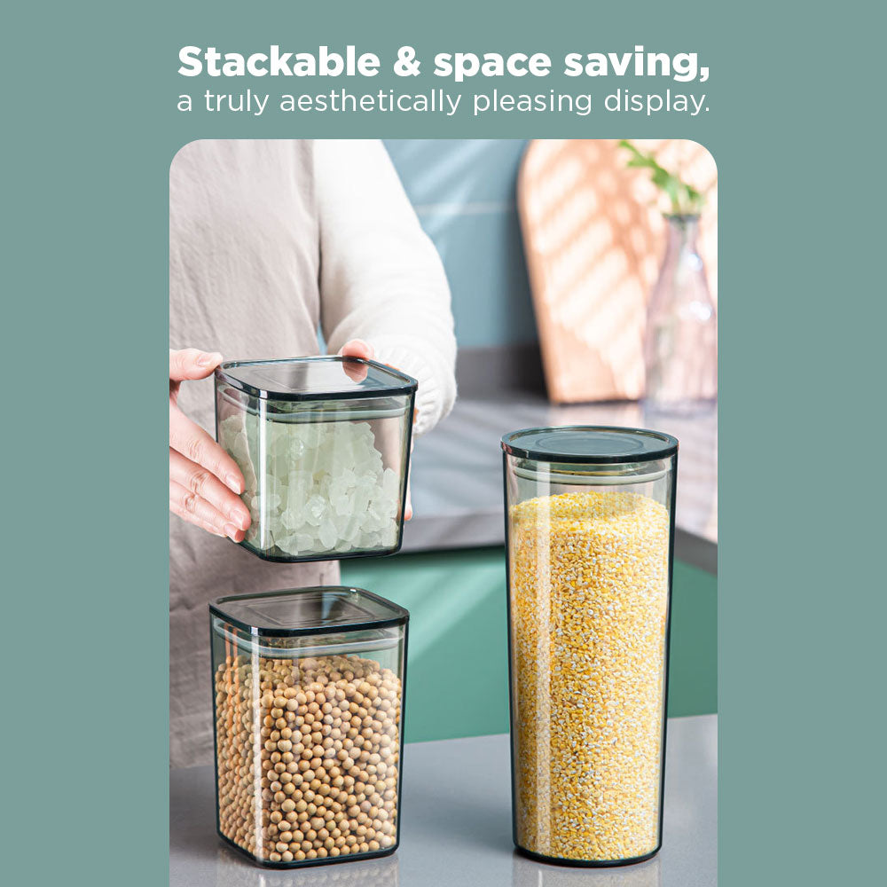 [Morilins Home] Airtight Food Storage Containers, BPA Free Plastic Food Grade Containers with silicone seal lids, for Kitchen Pantry Organization and Storage - Bloom Concept