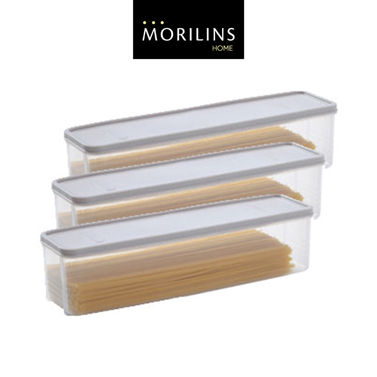 [Morilins Home] Set-of-3 Minimalist Design Stackable Food Storage Organizer/Containers, a pantry must-have - BPA-Free, Space-Saving in Stylish Khaki - Bloom Concept