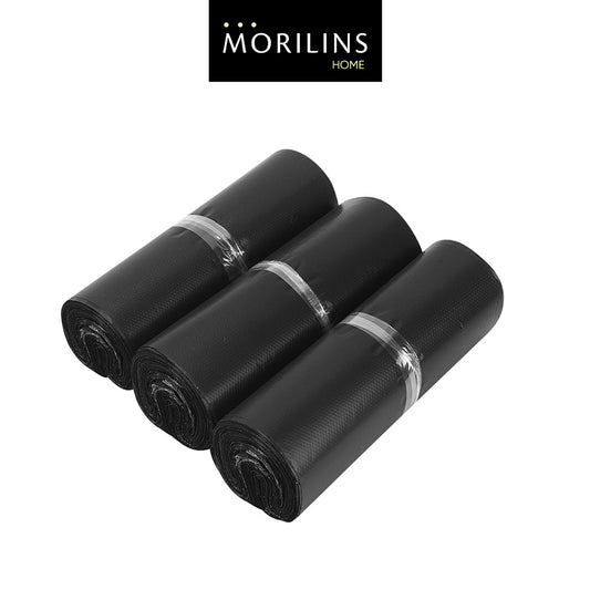 [Morilins] Black Polymailer Bags - Pack of 100: Durable and Versatile Mailing Solution - Bloom Concept