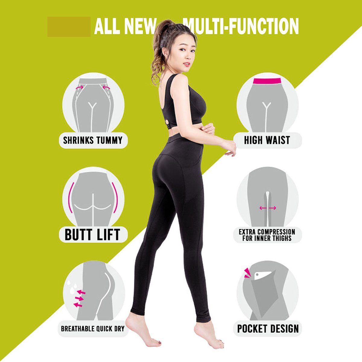 ($14.90 Only) Eheart Multi-Function Support Leggings with Pocket - Bloom Concept