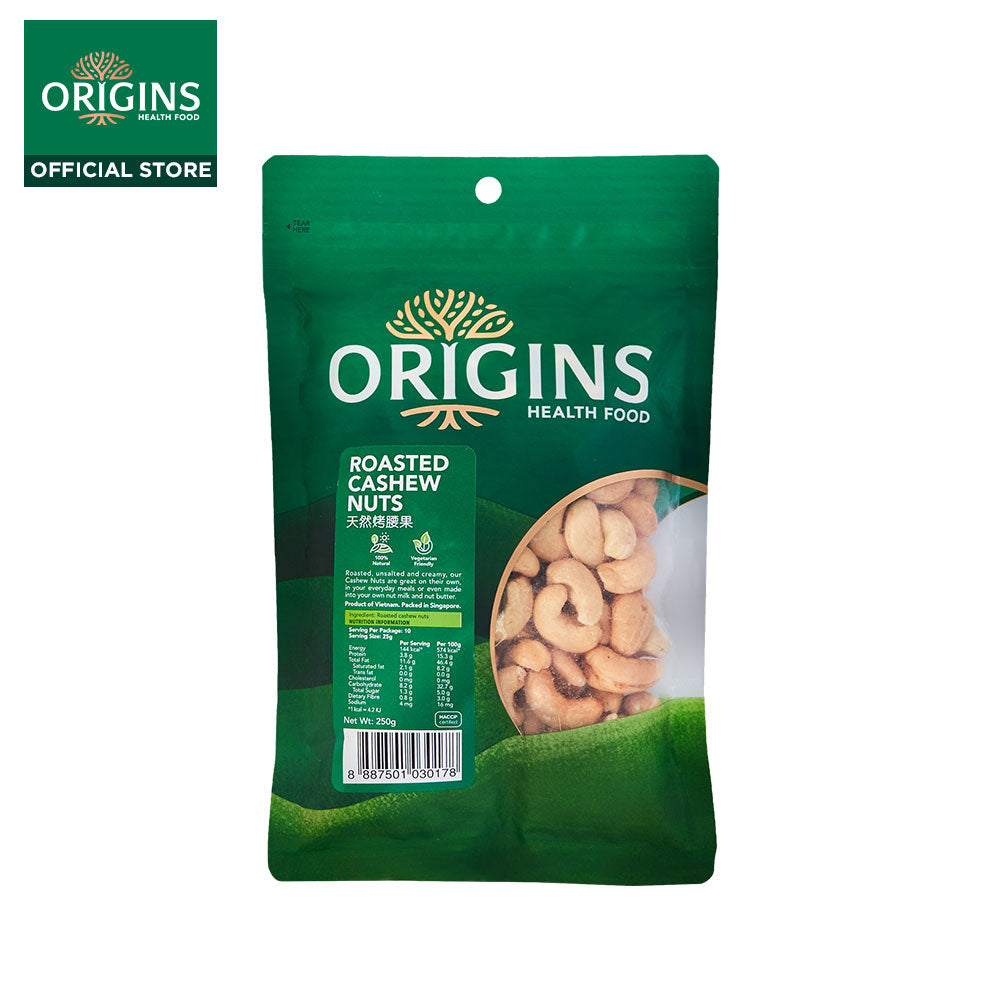 Origins Health Food Roasted Natural Cashew Nuts 250G - Bloom Concept
